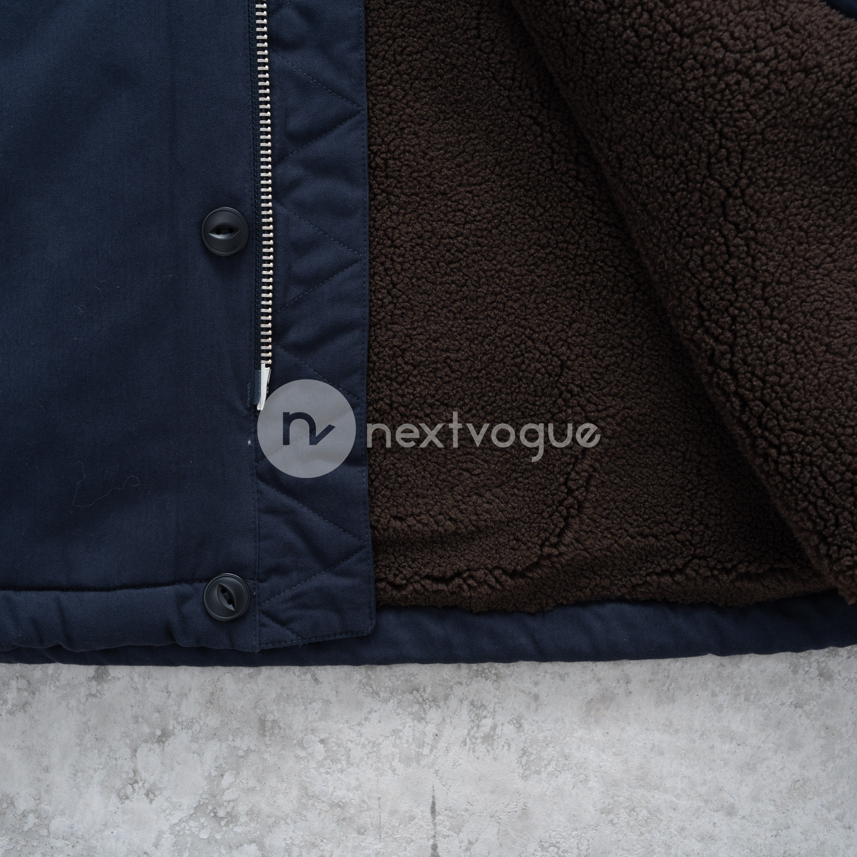 【NextVogue】carhartt wip declan jacket 羊羔毛翻领军事风棉衣 - 图3