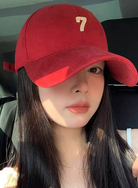 RR正品红色棒球帽显脸小大头围