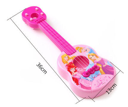 迪士尼公主儿童吉他玩具可弹奏男女孩仿真宝宝初学启蒙乐器礼物品 - 图3