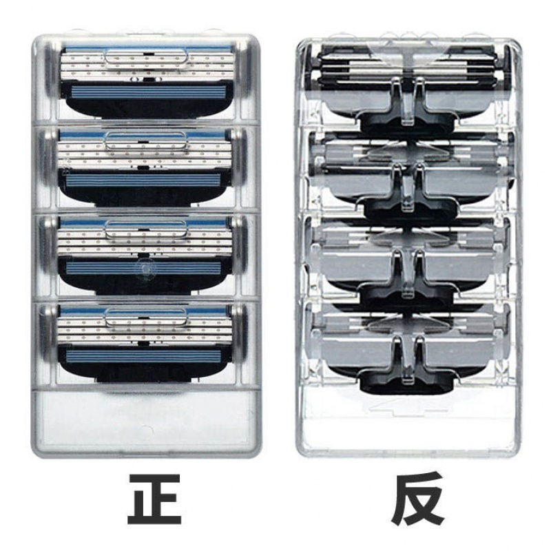 【三层剃须刀】通用3刀片吉利手动剃须刀刮胡刀片3层刀头胡子刀 - 图0