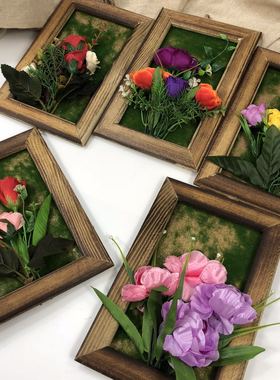 diy幼儿园复古仿真花植物挂饰