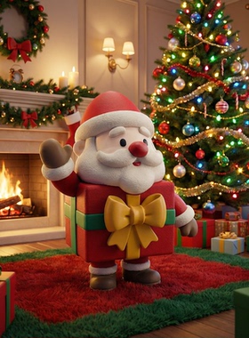 穿戴礼盒圣诞老人桌面创意装饰摆件圣诞节家居工艺品卡通礼品礼物