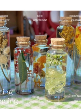 春天环创手工DIY干花标本玻璃瓶