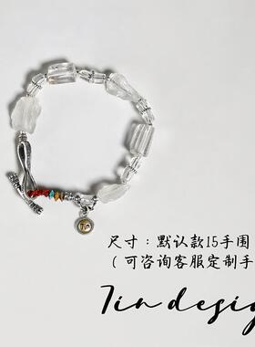 手链7in水晶情侣925银男女生