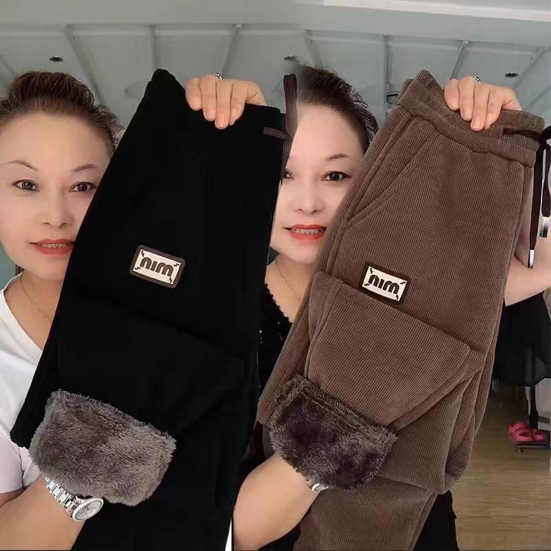 羊羔毛绒裤子女冬季新款高腰百搭加厚卫裤保暖显瘦百搭休闲萝卜裤,淘宝优惠券,粉丝福利购,淘宝优惠卷