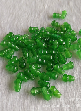 绿色马来玉6*9mm葫芦散珠