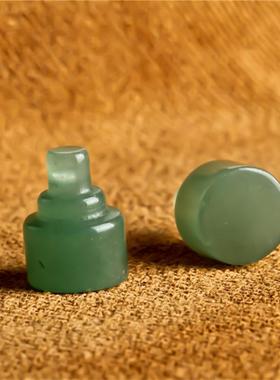 新款 东陵玉新疆白玉配饰小印章小纽扣挂饰玉石吊坠摆件人物中式