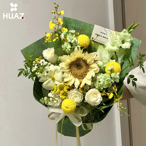 春天绿色系列包装纸鲜花包装纸花束包花纸礼品苹果包装材料花店 - 图3