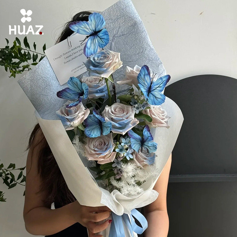 枯枝蝴蝶复古艺术插花创意鲜花花束装饰假花仿真蝴蝶道具,淘宝优惠券,粉丝福利购,淘宝优惠卷