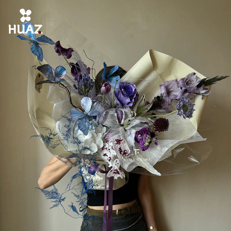 枯枝蝴蝶复古艺术插花创意鲜花花束装饰假花仿真蝴蝶道具,淘宝优惠券,粉丝福利购,淘宝优惠卷