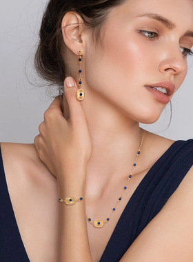 Earrings, Lapis Lazuli, Light Luxury, Premium, Tassel