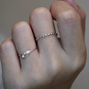 Ring Women's 925 sterling silver bead ring commuting, simple, versatile, light luxury, stackable, minimalist, non-fading, no need to take off the ring