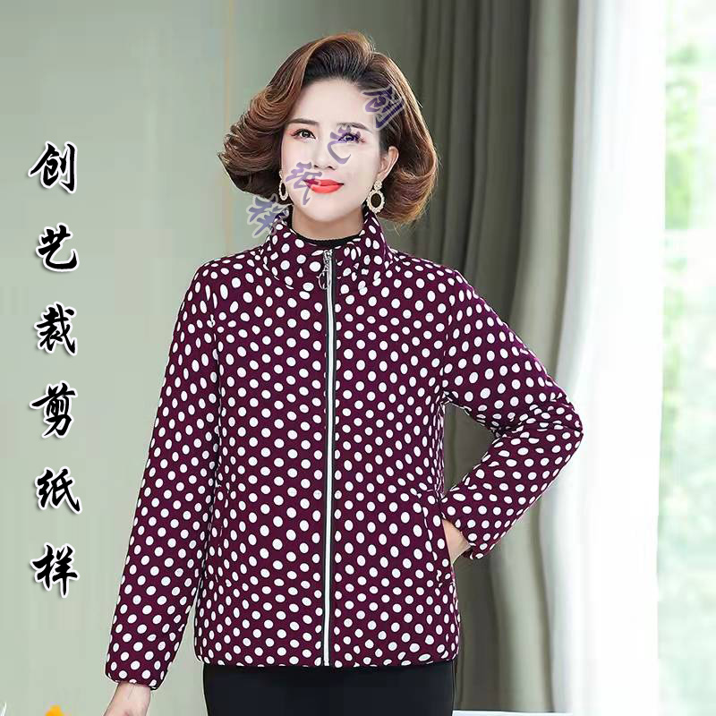 做衣服的图Q342冬装棉服女纯棉外套小棉袄新款全棉女装棉裁剪纸样-图0