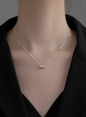 925纯银珠项链轻奢小众简约