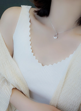 纯银学生森系礼物锁骨链