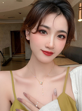 2022年新款猫眼石吊坠项链女