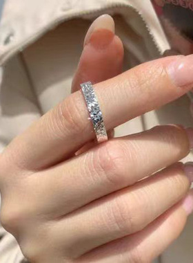 碎碎冰戒指女对戒2024新款爆款轻奢小众设计指环食指戒