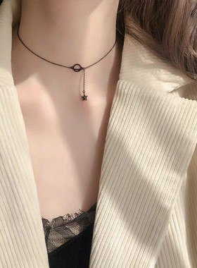 choker小众暗黑星球纯银锁骨链