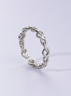 轻奢爱心小众设计主义风学生戒指