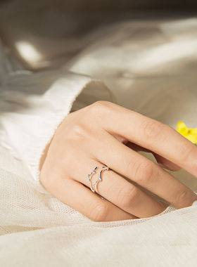 鹿角小众设计开口可调节尾戒包邮