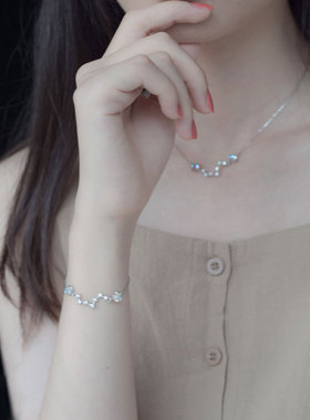 北斗七星韩版学生森系锁骨链