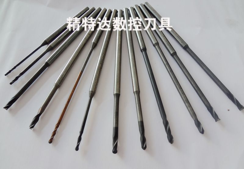 进口数控刀具4柄1MM 2MM 3MMX75L-100L加长刀刃铣刀雕刻机专用刀 - 图0