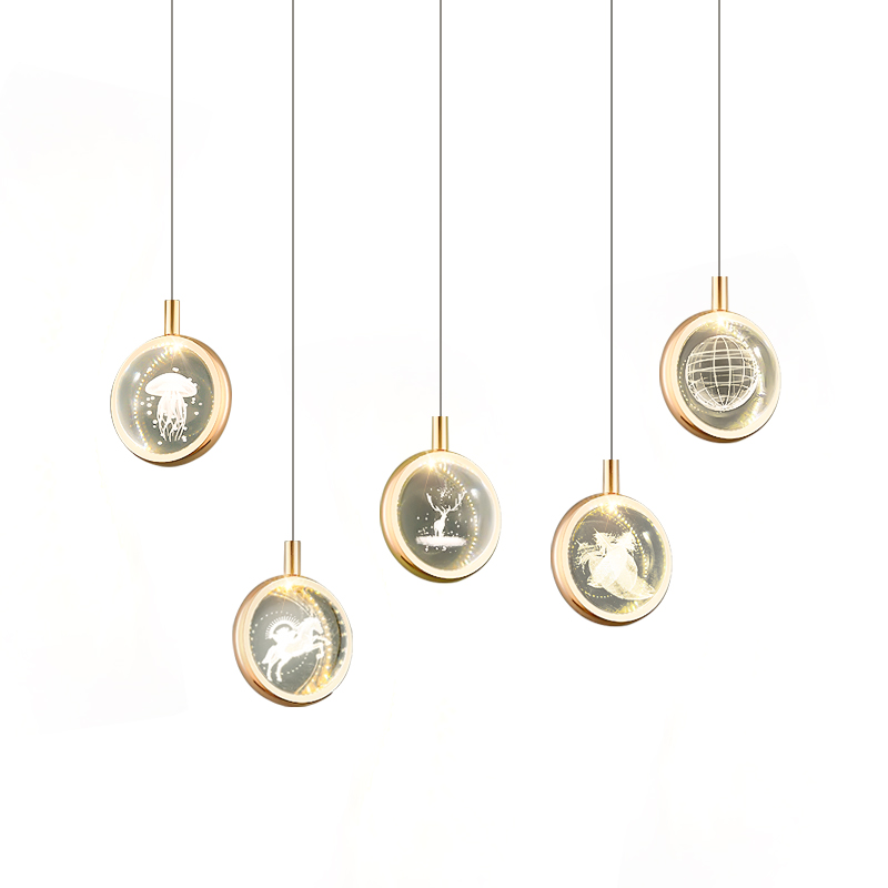 主卧卧室床头吊灯简约现代创意水晶水母网红艺术氛围长线小吊灯具,淘宝优惠券,粉丝福利购,淘宝优惠卷