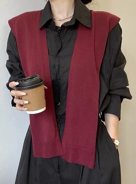 高级感针织衫披肩安可拉新款春秋温柔风针织披肩女慵懒风外搭上衣