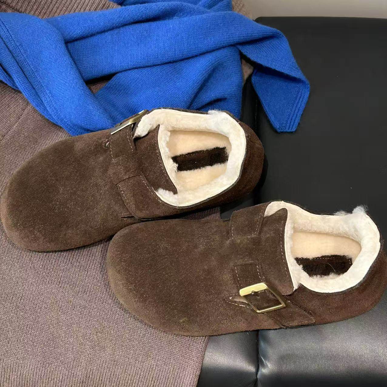 H55女鞋Classic经典勃肯2025新款魔术贴软皮懒人平底全包勃肯鞋,淘宝优惠券,粉丝福利购,淘宝优惠卷