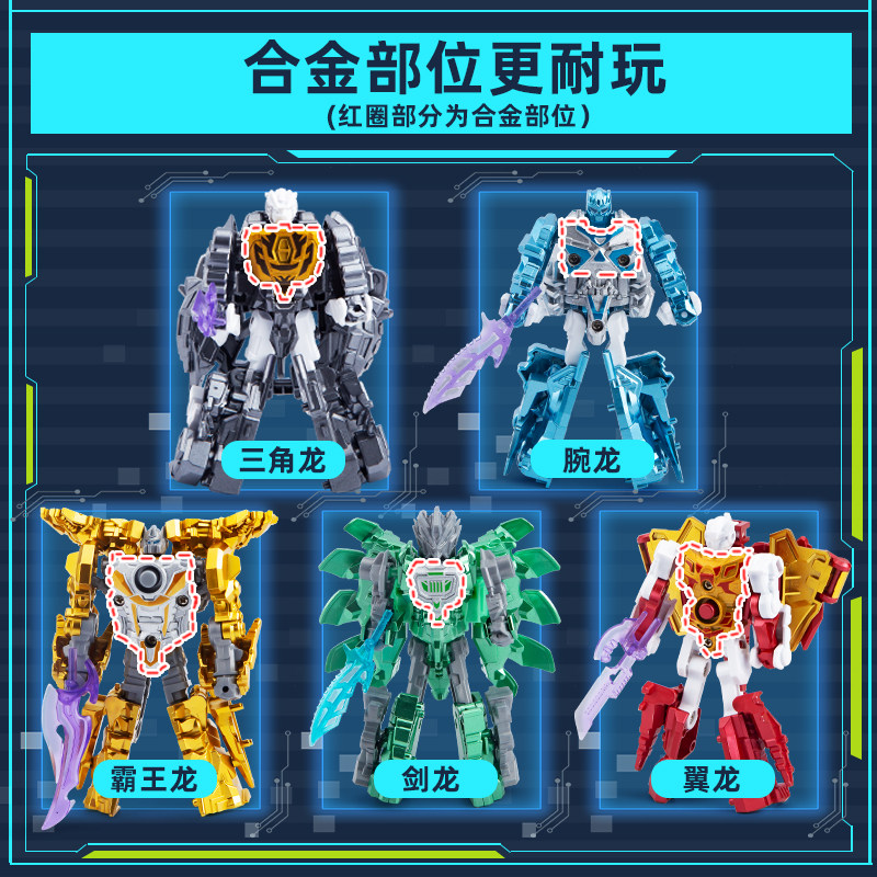 正版儿童恐龙变形玩具可合体机器人霸王龙金刚模型男孩3生日礼物,淘宝优惠券,粉丝福利购,淘宝优惠卷