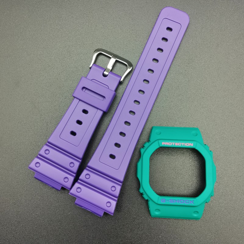 卡西欧原装表带DW-5600/GW-B5600 GW-5000 DW-B5600树脂表壳表带 - 图0