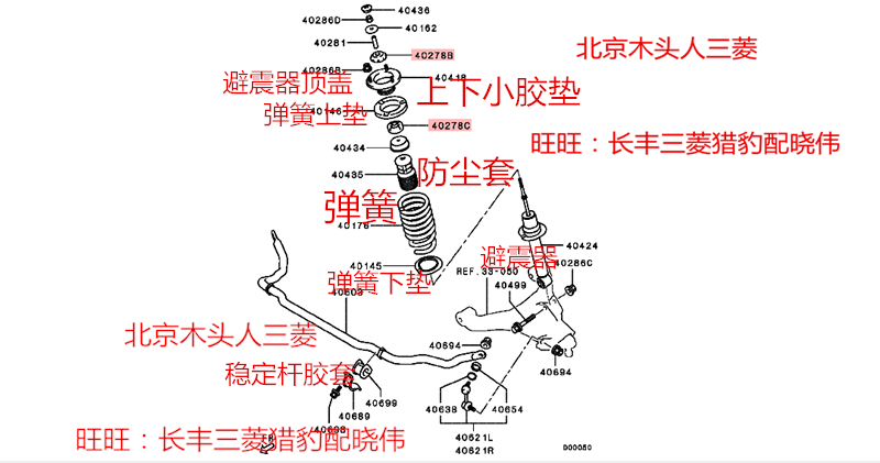 三菱欧蓝德EX劲界劲炫翼神后减震器胶垫后避震器上下胶垫缓冲胶块 - 图0