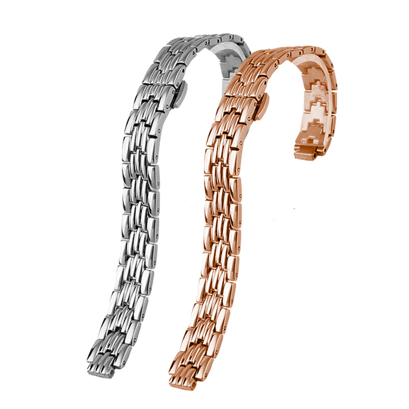 适配casio女不锈钢凸口蝴蝶扣表链 卓磊服饰配件