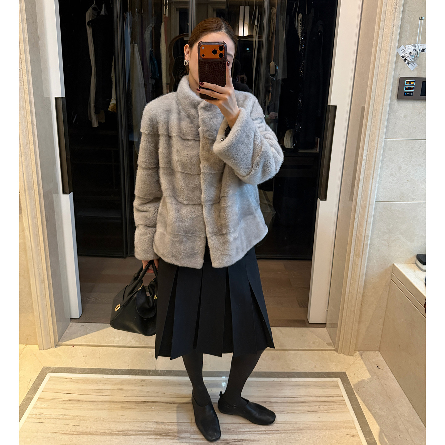 CHU楚妞[霜蓉]蓝宝石进口短款水貂毛貂皮皮草2025冬季新款女外套,淘宝优惠券,粉丝福利购,淘宝优惠卷