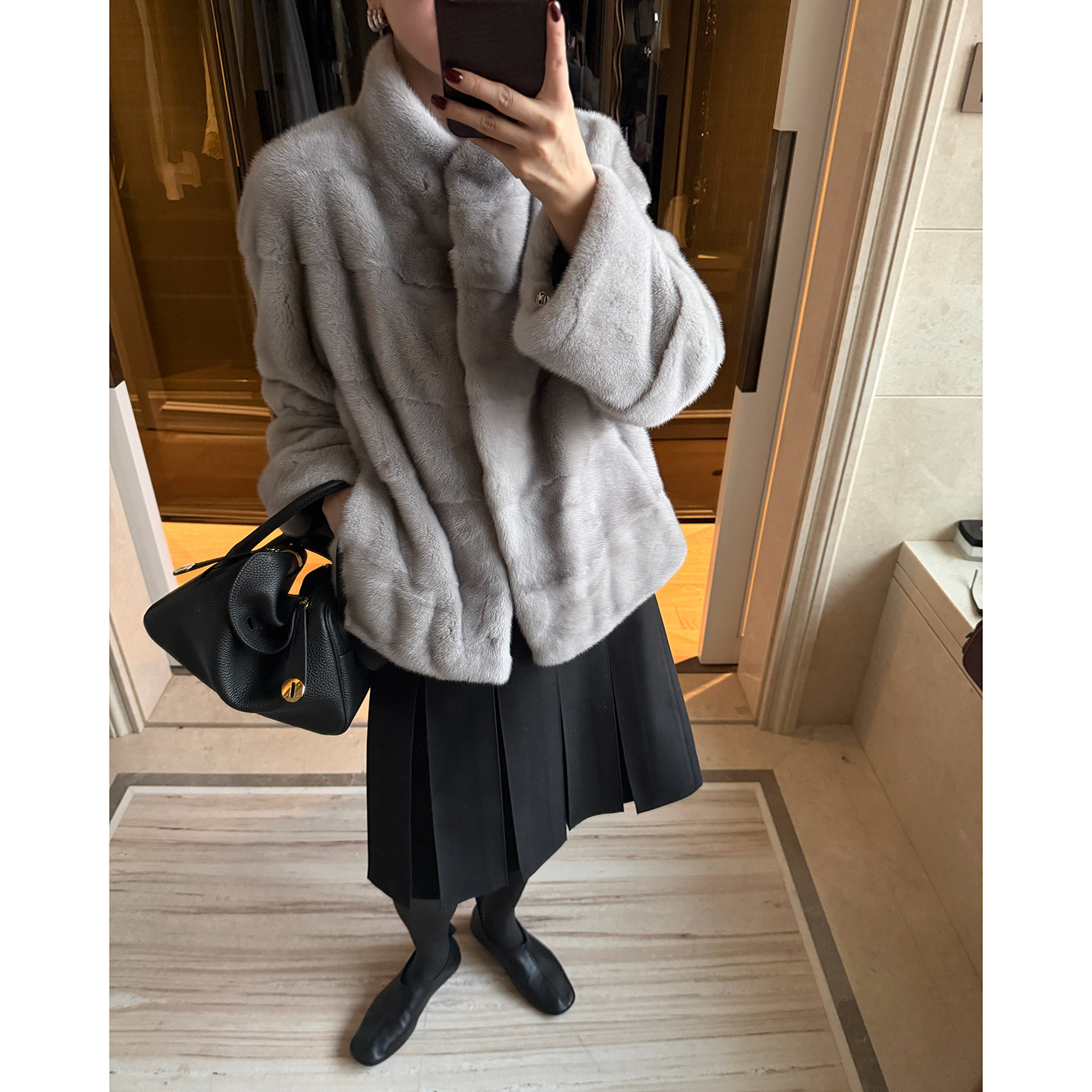 CHU楚妞[霜蓉]蓝宝石进口短款水貂毛貂皮皮草2025冬季新款女外套,淘宝优惠券,粉丝福利购,淘宝优惠卷