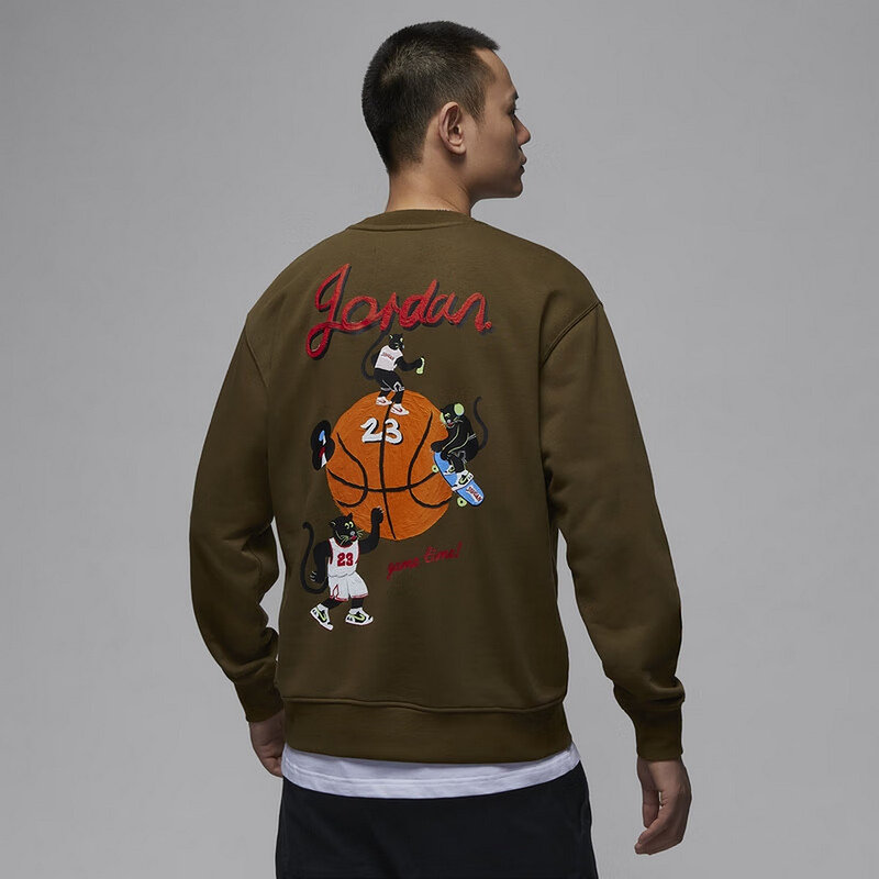 Nike/耐克JORDAN男子运动保暖印花针织套头衫圆领卫衣HV1750-366,淘宝优惠券,粉丝福利购,淘宝优惠卷