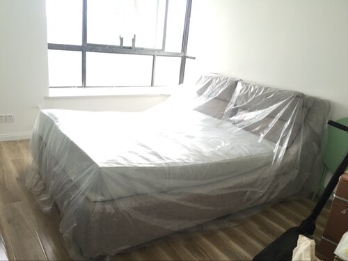 装修盖家具防尘布遮盖沙发罩床透明塑料布家用客厅防油漆遮尘薄膜 - 图2
