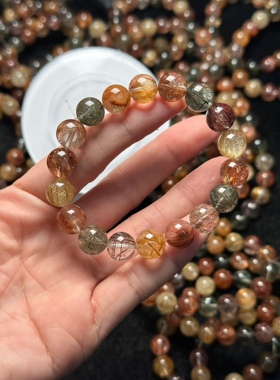 上新！厂家直销一手货源！天然水晶彩发晶手链超性价比！包泽浓郁