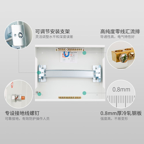 鸿雁配电箱强电箱强电布线箱42回路家用照明暗装空气开关箱 - 图1