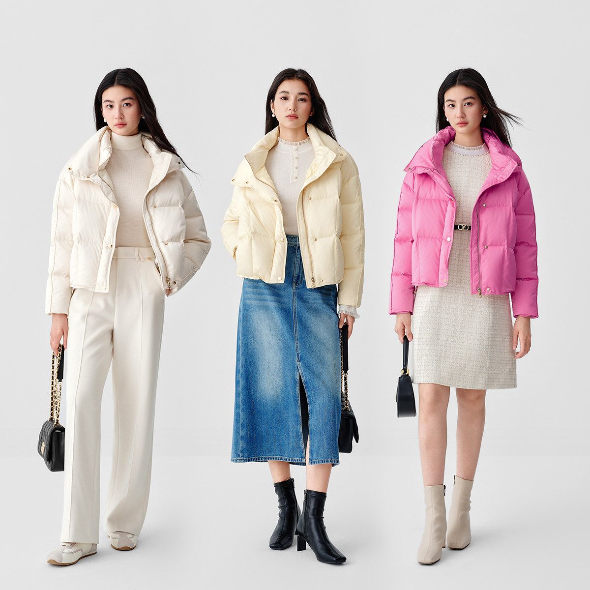 【花瓣羽绒】珂莱蒂尔2025冬新保暖短款龟背90鸭绒羽绒服外套女,淘宝优惠券,粉丝福利购,淘宝优惠卷