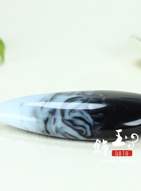 新疆和田玉青花原石手把件