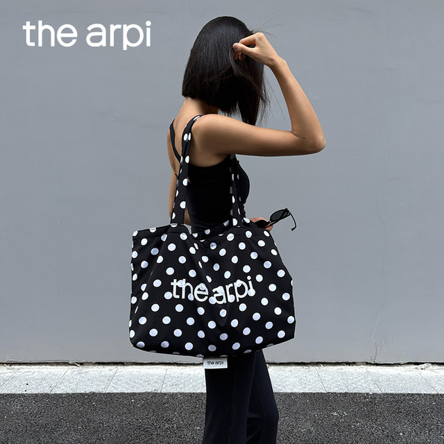 Thearpi polka dot commuter shoulder bag tote bag