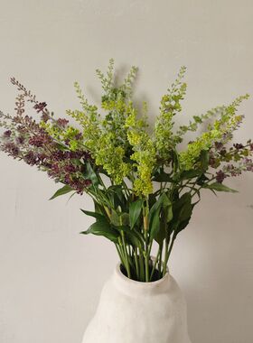 ins仿真薰衣草植绒鼠尾草插花装饰假花样板间装饰花束配材