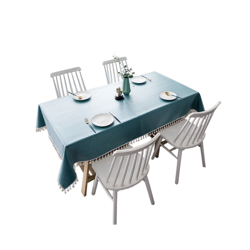 北欧棉麻防水防油免洗布艺桌布 餐桌茶几长方形家用日式台布简约 - 图3