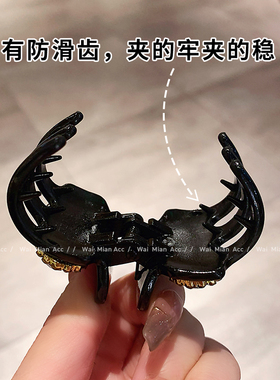 抓夹亚克力韩系珍珠高马尾抓夹