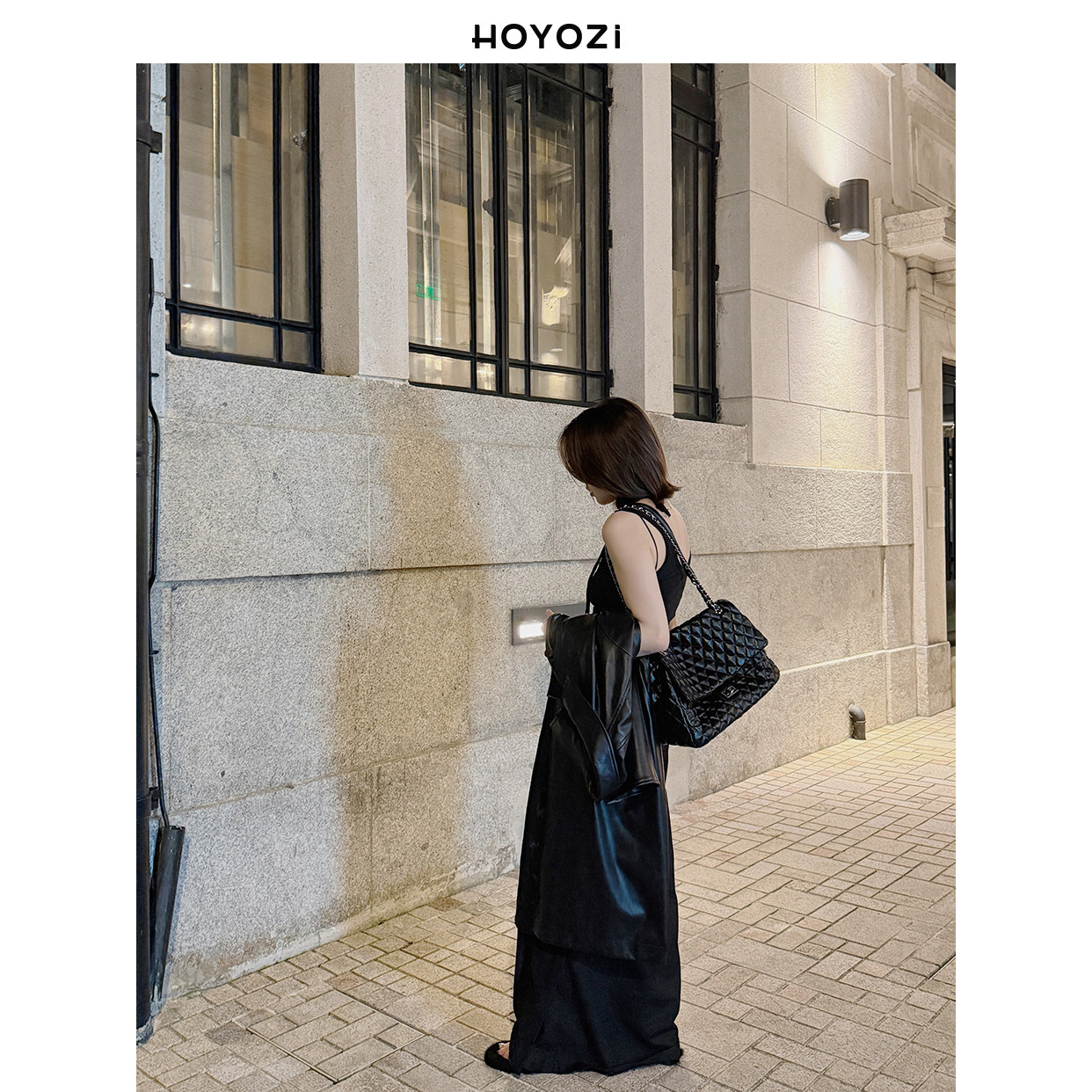 【小优家包包】HOYOZI黑色菱格链条通勤包包女式2025新款单肩大包,淘宝优惠券,粉丝福利购,淘宝优惠卷