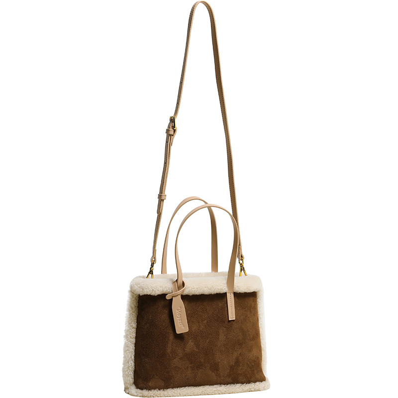 【小优家包包】HOYOZI真羊毛毛托特包女包单肩斜挎秋冬手提菜篮子,淘宝优惠券,粉丝福利购,淘宝优惠卷