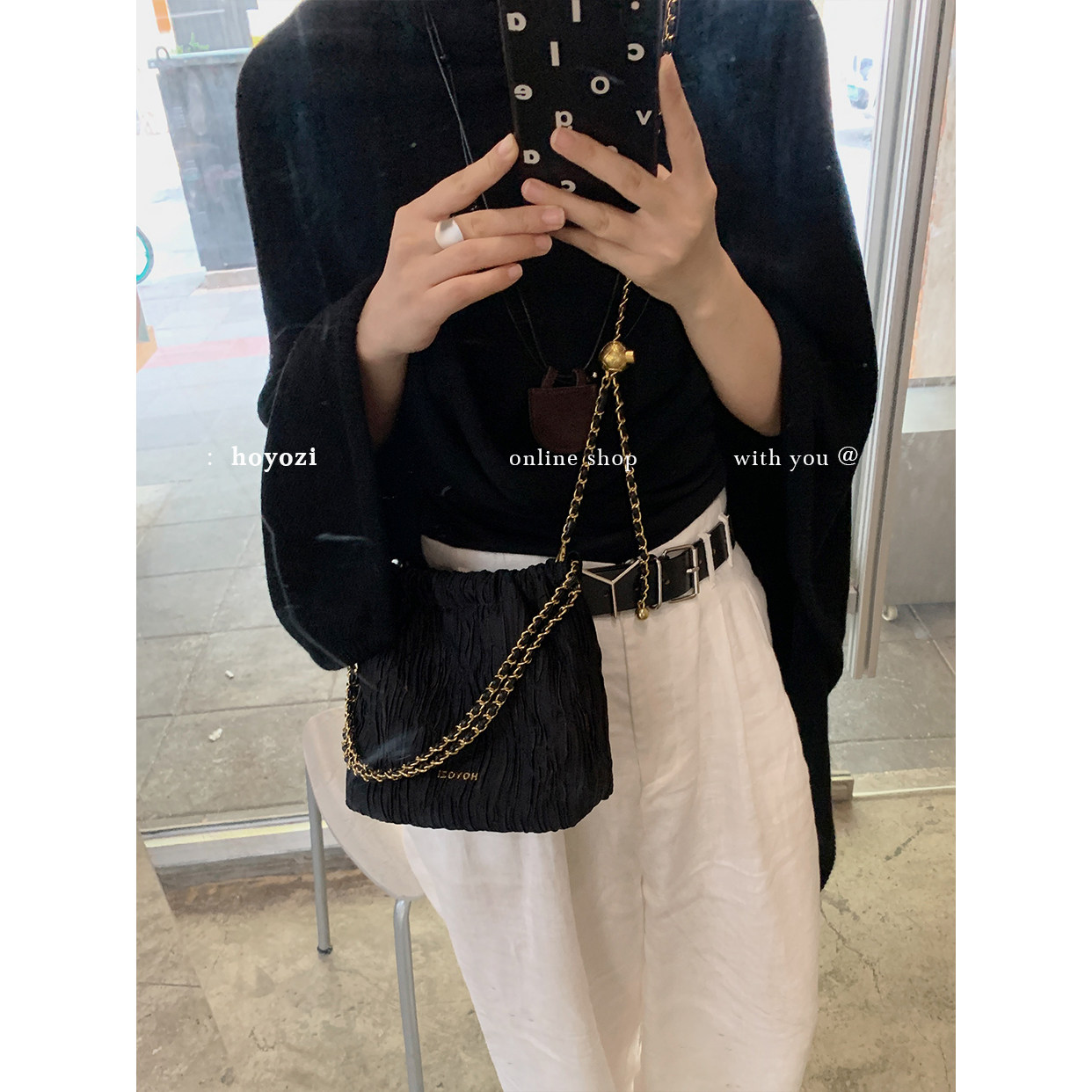 【小优家包包】HOYOZI流金岁月链条单肩斜挎腋下包包女2025秋新款,淘宝优惠券,粉丝福利购,淘宝优惠卷