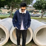 Туманная пятно Wtaps Deck Jacket Джинсовая джинсовая джинсовая джинсовая куртка для волос ягня