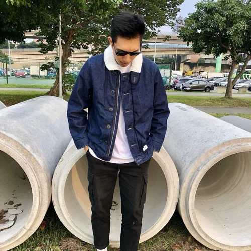 Туманная пятно Wtaps Deck Jacket Джинсовая джинсовая джинсовая джинсовая куртка для волос ягня